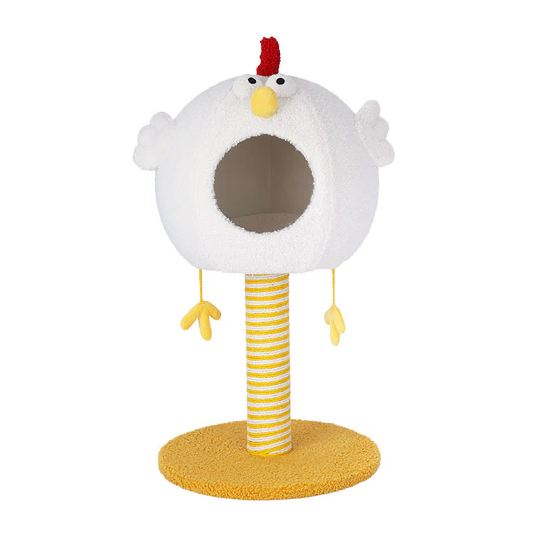 Wood Cat Climbing Frame | Small Luxury Chick Cat Tree with Sisal Scratcher - Image 3